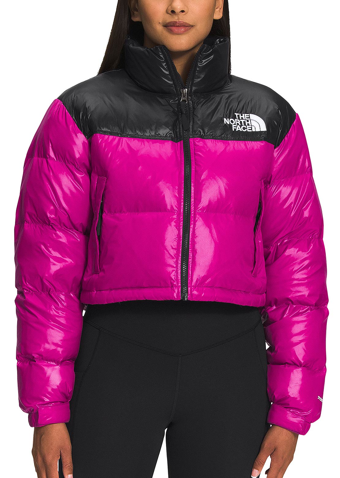 The North Face Women&#39;s Nuptse Short Jacket Fuschia Pink