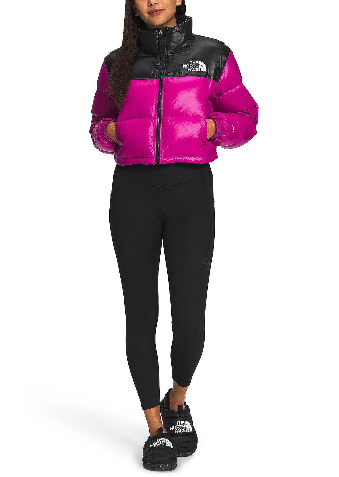 The North Face Women&#39;s Nuptse Short Jacket Fuschia Pink