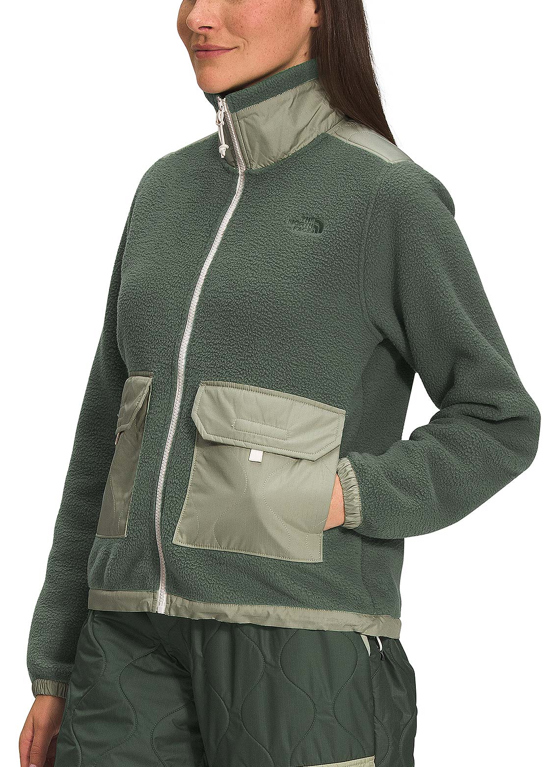 The North Face Women&#39;s Royal Arch Full Zip Jacket Thyme/Tea Green/Gardenia White