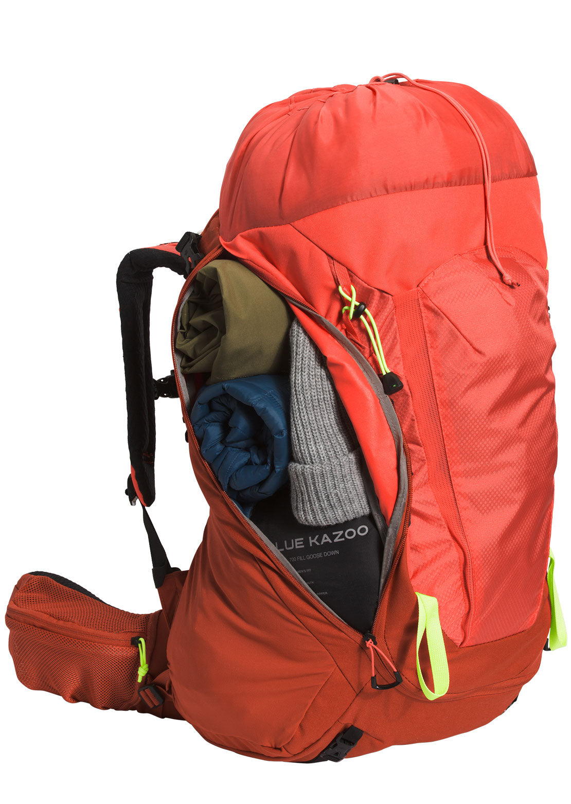 The North Face Women&#39;s Terra 55 Hiking Backpack Retro Orange/Rusted Bronze/LED Yellow