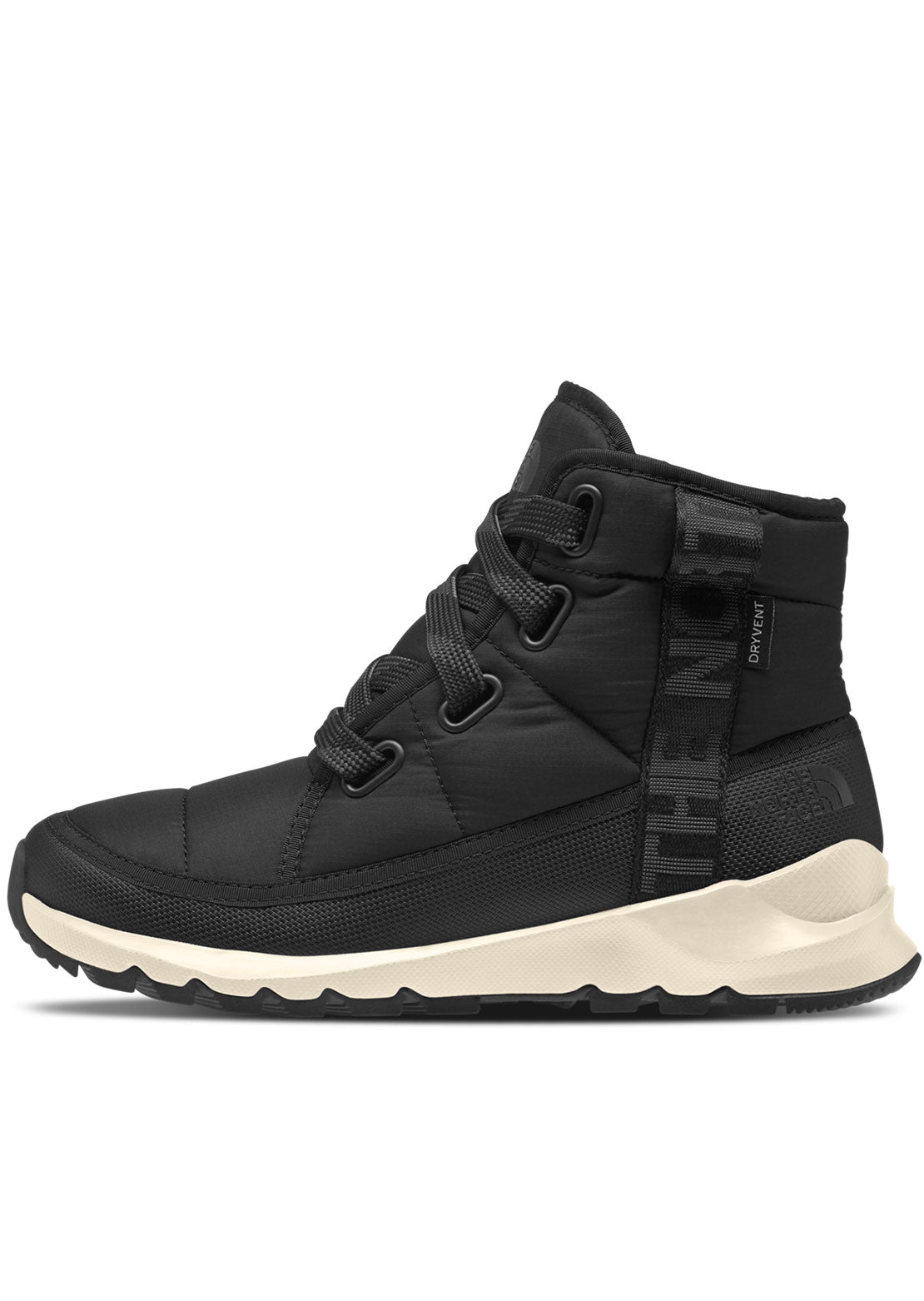 The North Face Women's ThermoBall Lace Up Luxe WP Boots Almond Butter/TNF Black