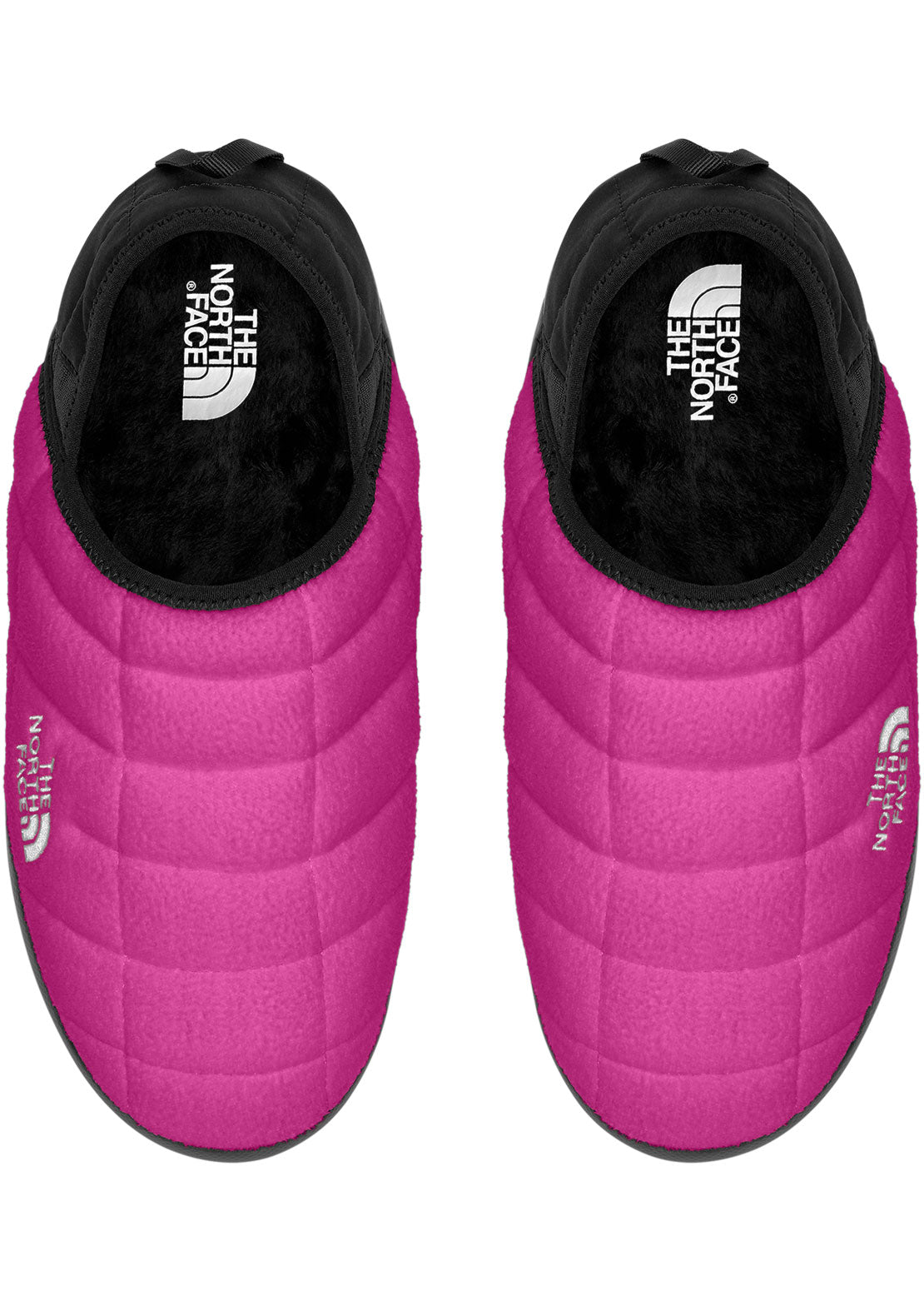 The North Face Women&#39;s ThermoBall Traction Mule V Denali Slippers Fuschia Pink/TNF Black