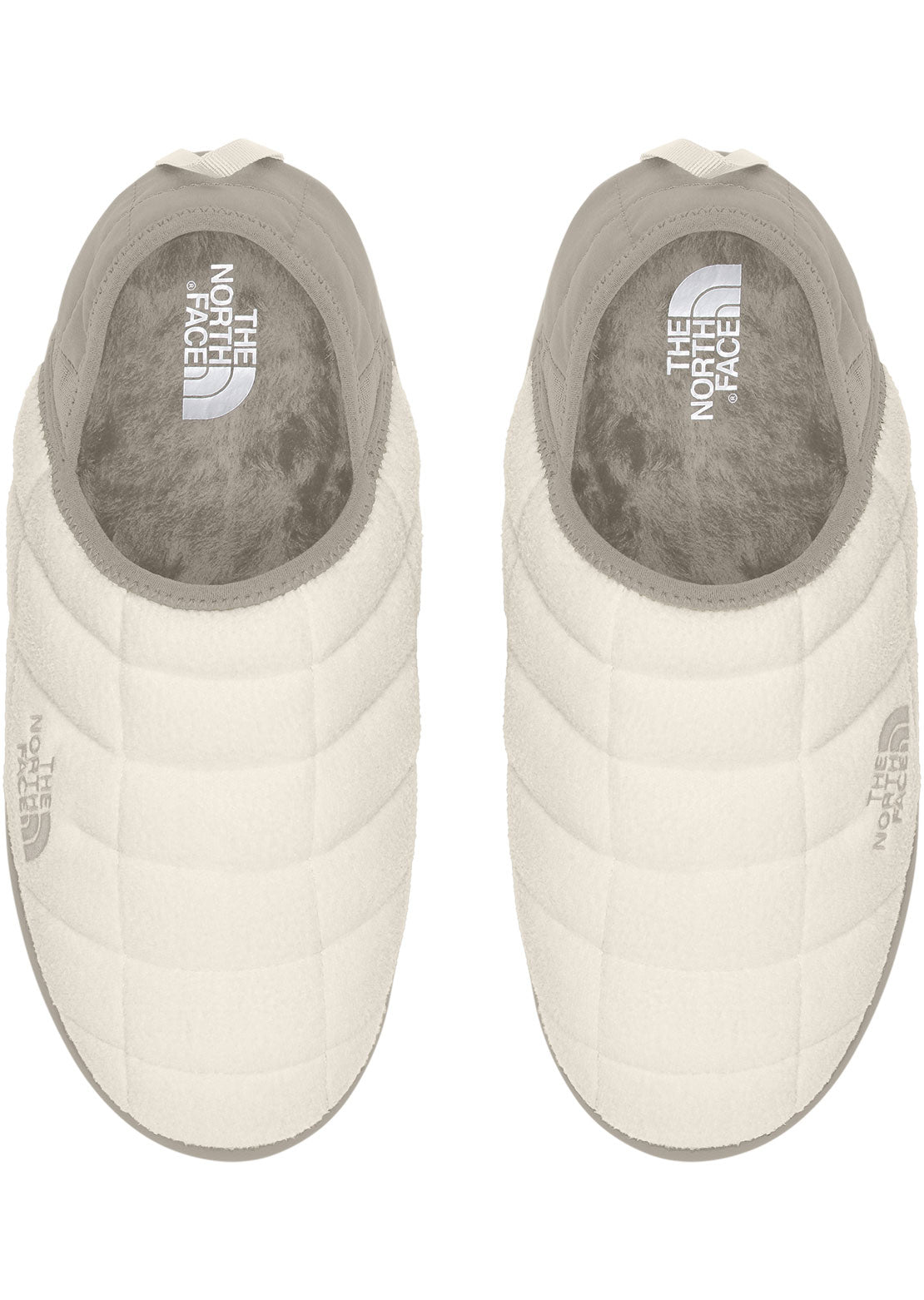 The North Face Women&#39;s ThermoBall Traction Mule V Denali Slippers Gardenia White/Silver Grey