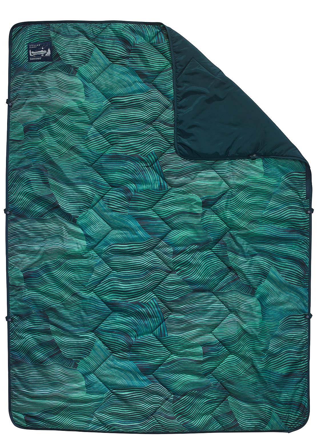 Therm-A-Rest Stellar Blanket Green Wave Print