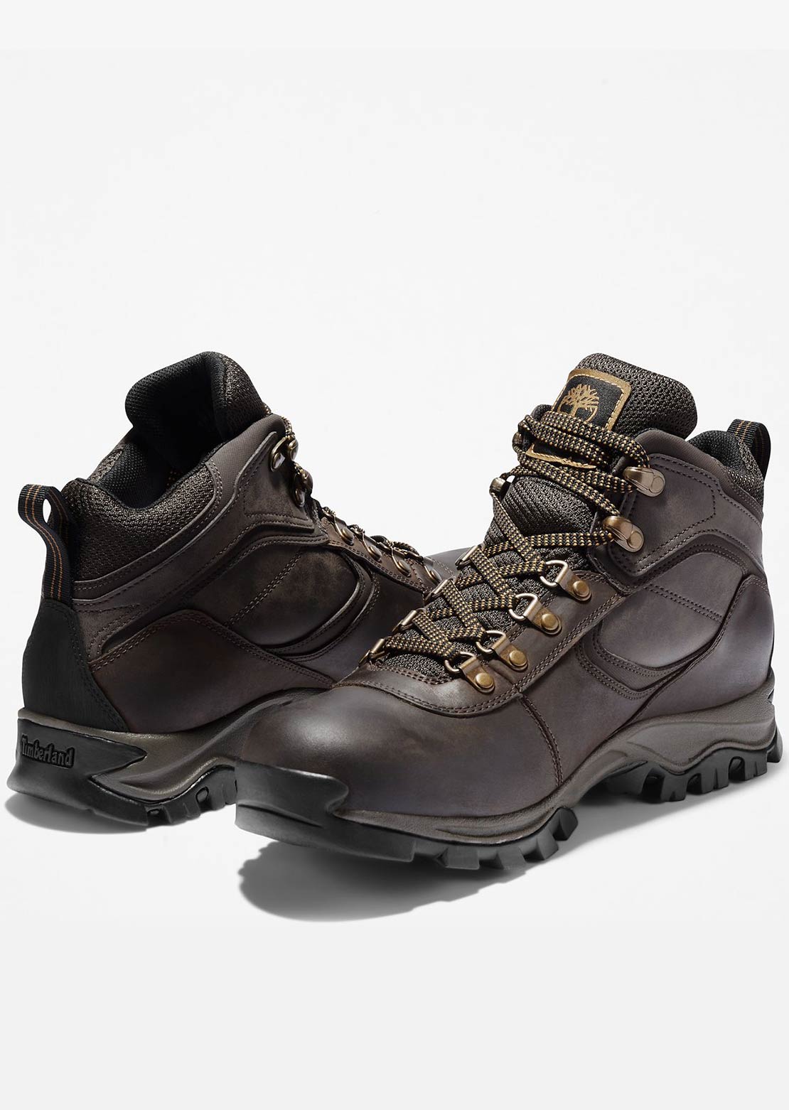 Timberland Men&#39;s Mt. Maddsen Leather Waterproof Mid Boots Dark Brown