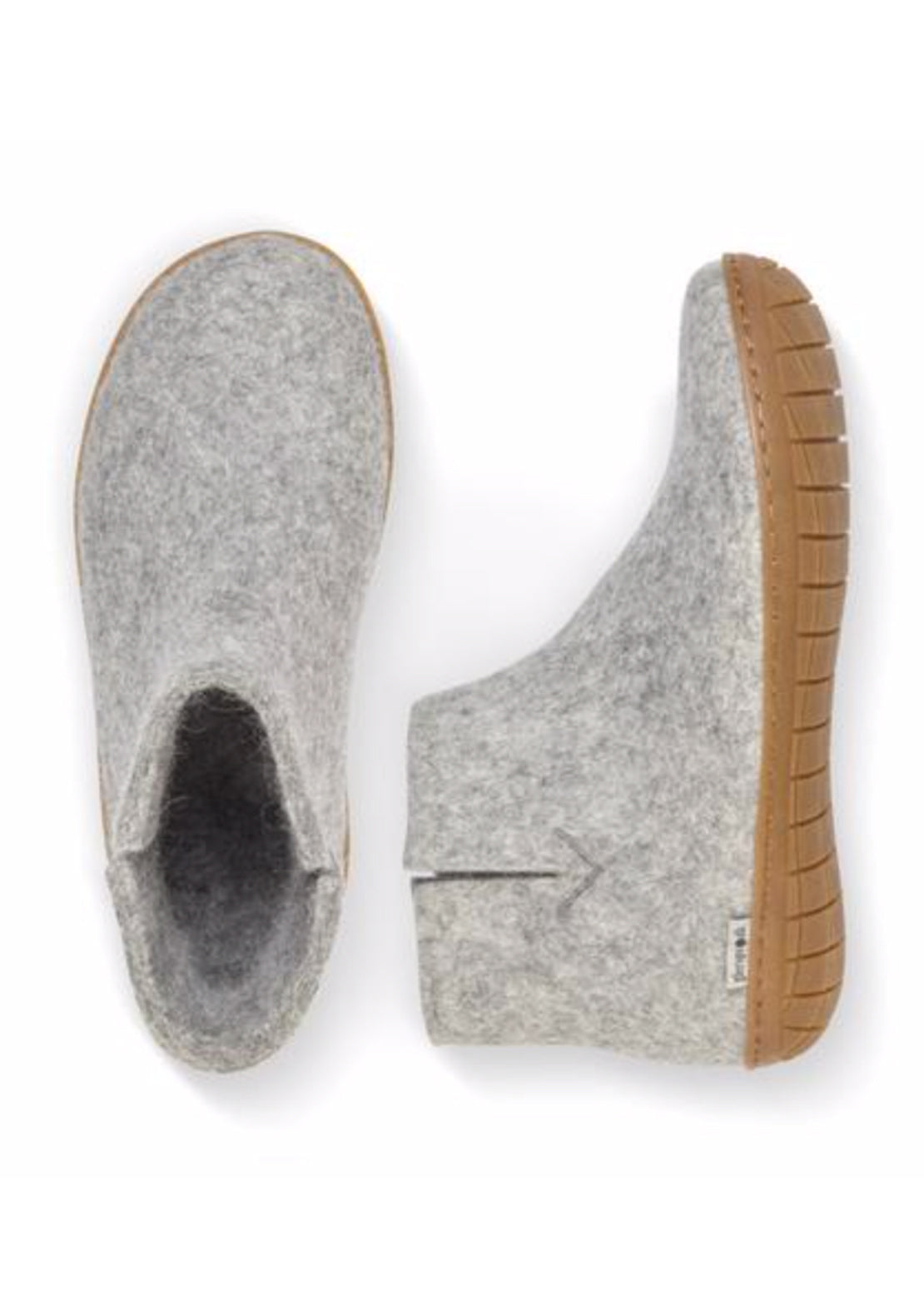 Glerups Unisex Natural Rubber Slipper Boots Grey