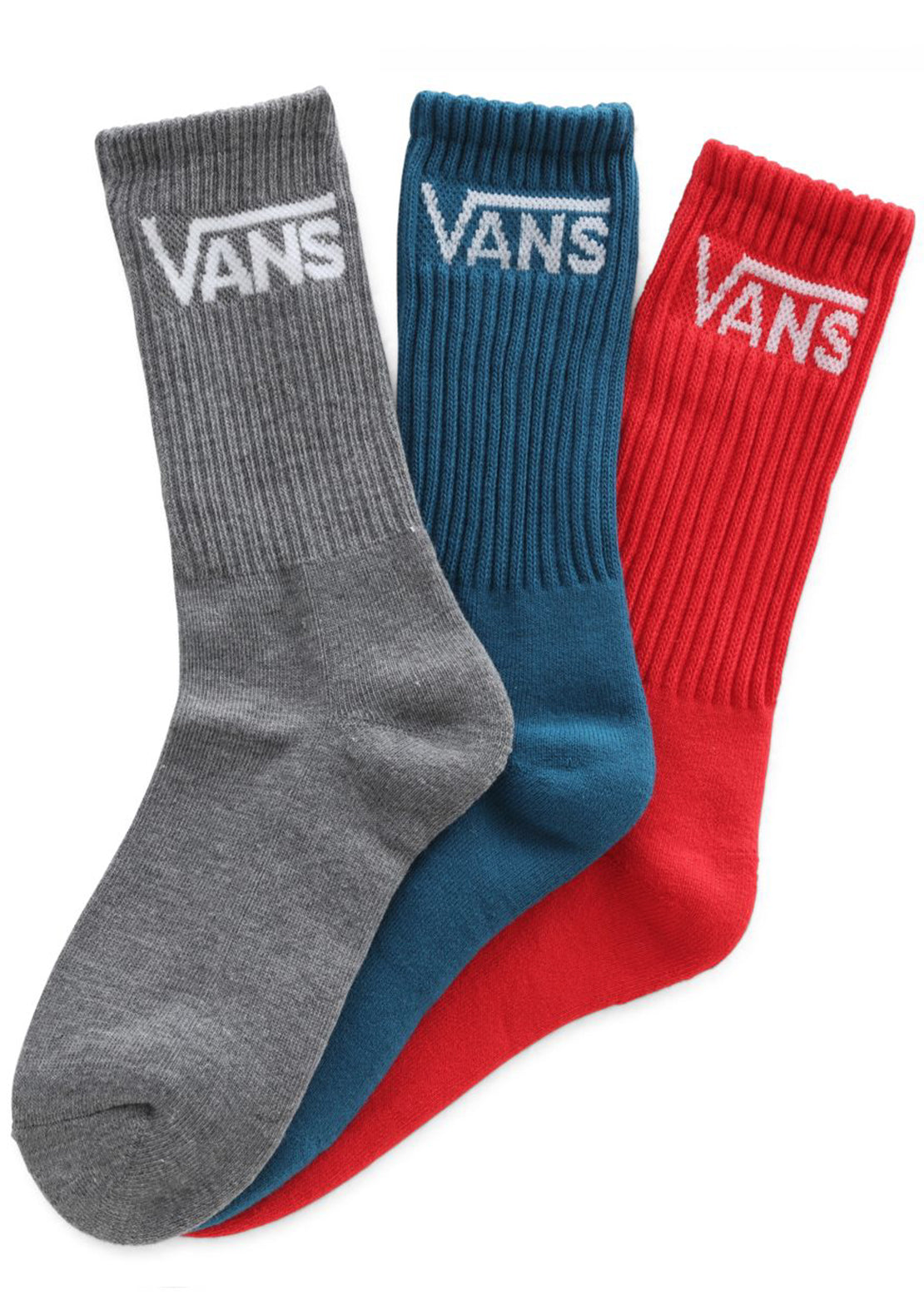 Vans Junior Classic Crew 3-Pack Socks High Risk Red