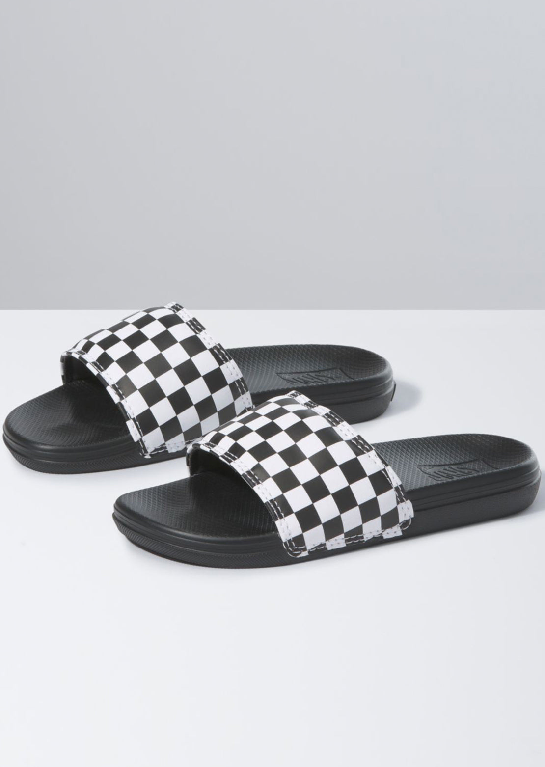 Vans Junior La Costa Slide-On Sandals (Checkerboard) White