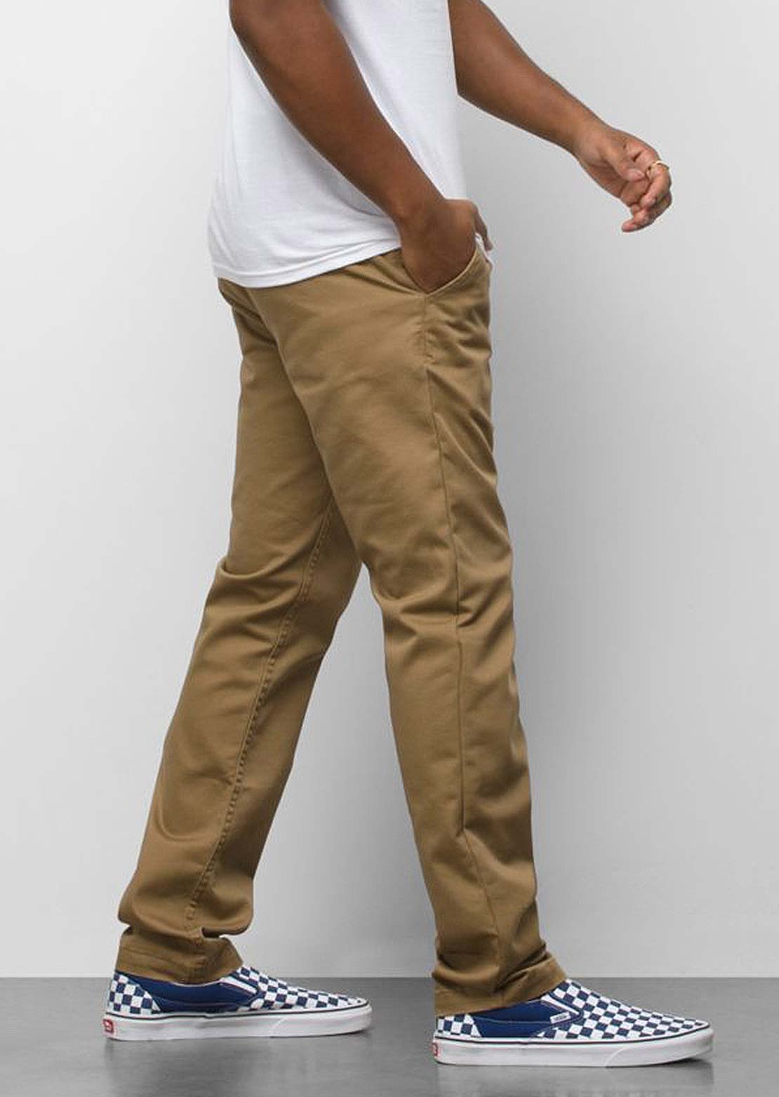 Vans Men&#39;s Authentic Chino Slim Regular Pants Dirt