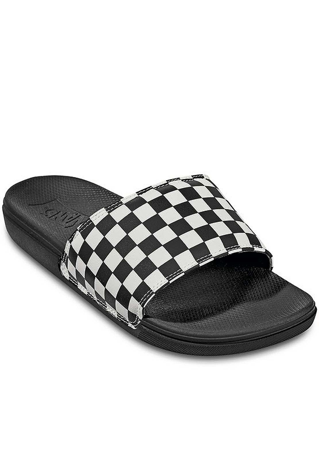 Vans Men's LA Costa Slide-On Sandals (Checkerboard) True White/Black