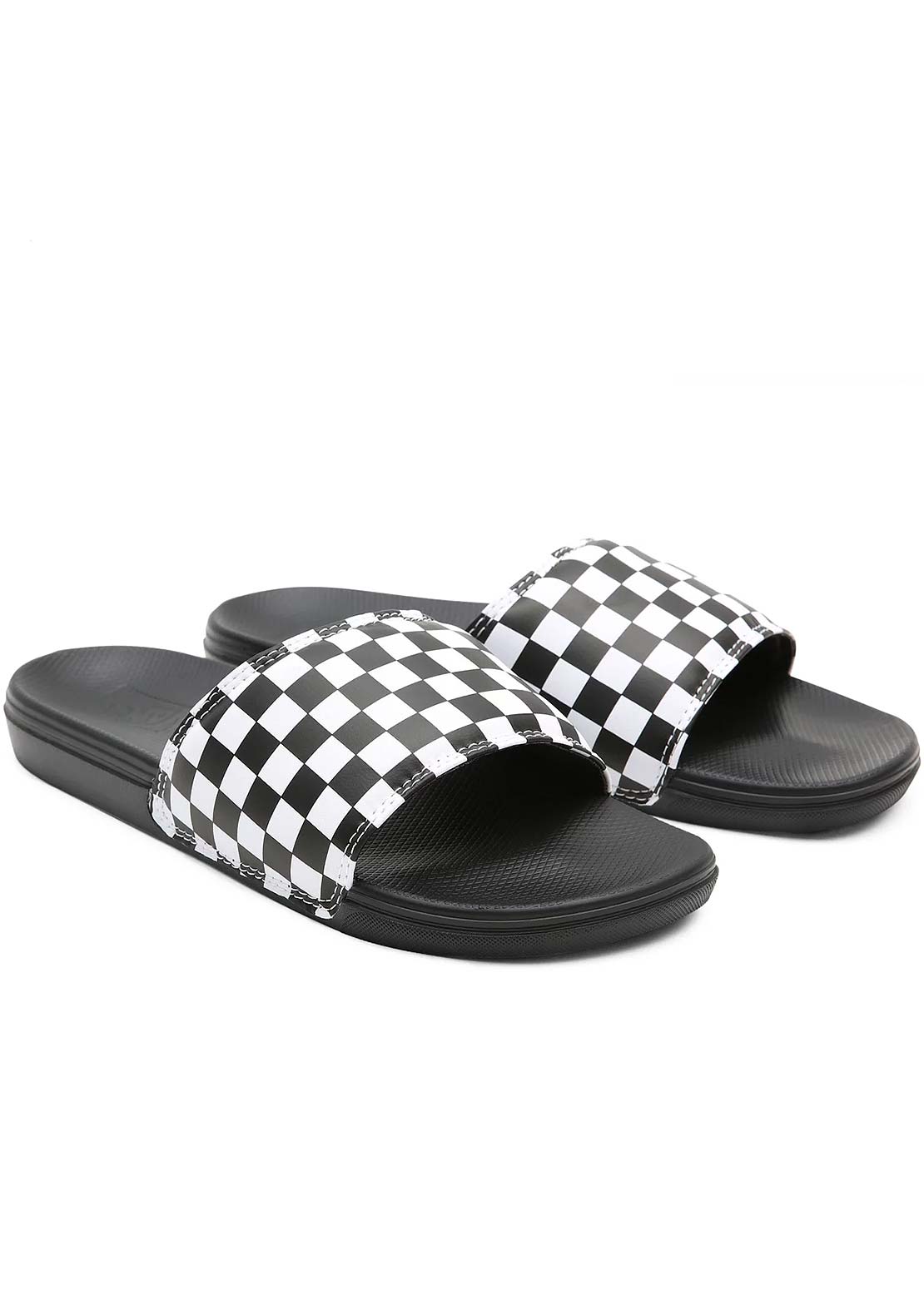 Vans Men's LA Costa Slide-On Sandals (Checkerboard) True White/Black