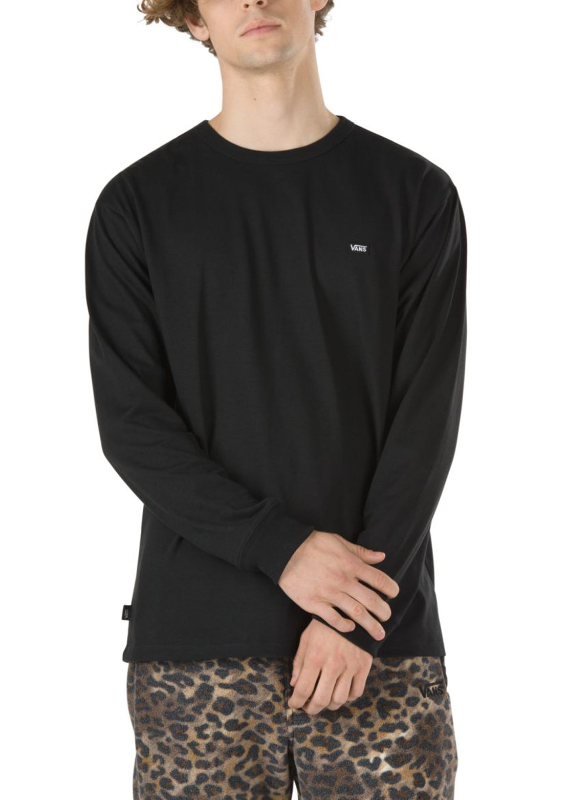 Vans Men&#39;s Off The Wall Classic Longsleeve Shirt Black