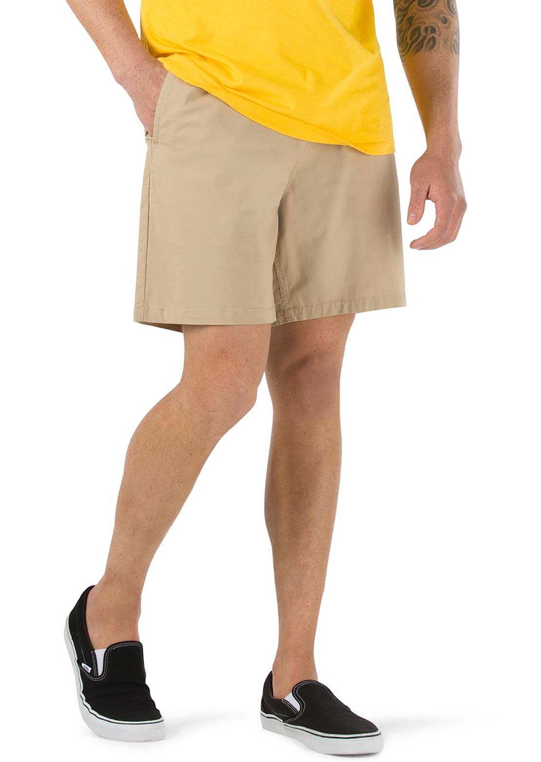 Vans Men&#39;s Range Relaxed Elastic Regular Shorts Khaki