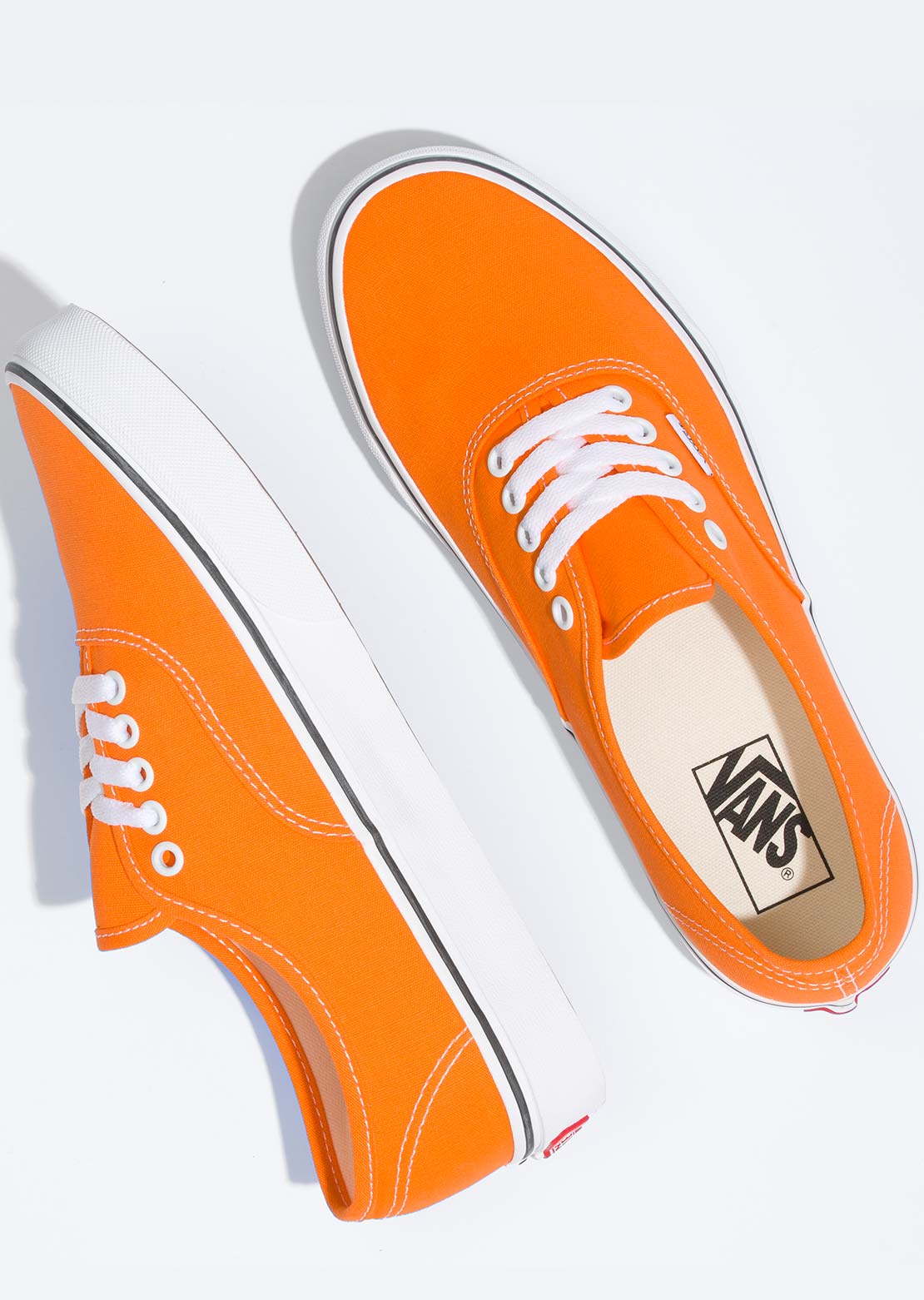 Vans Unisex Authentic Shoes Orange Tiger/True White