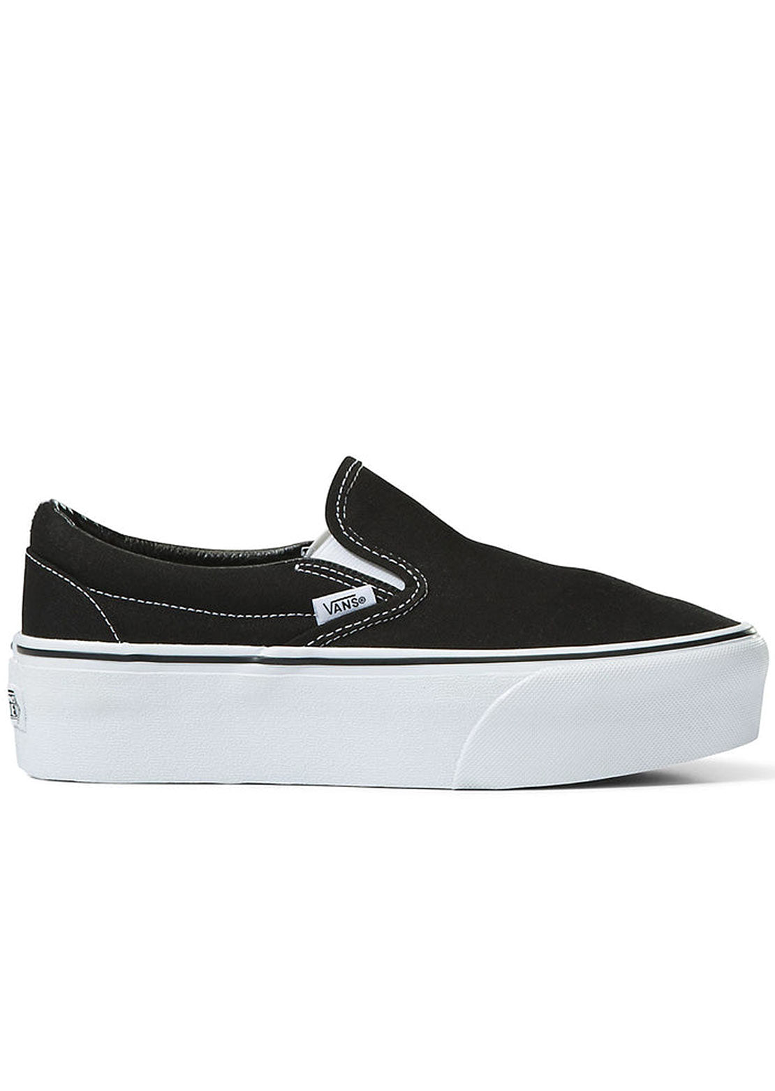 Vans Unisex Classic Slip-On Stackform Shoes Black/True White