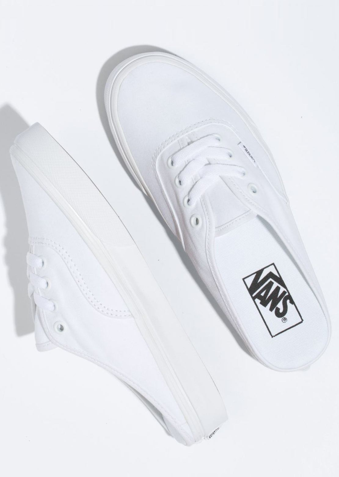 Vans Women&#39;s Authentic Mule Shoes True White/True White Top