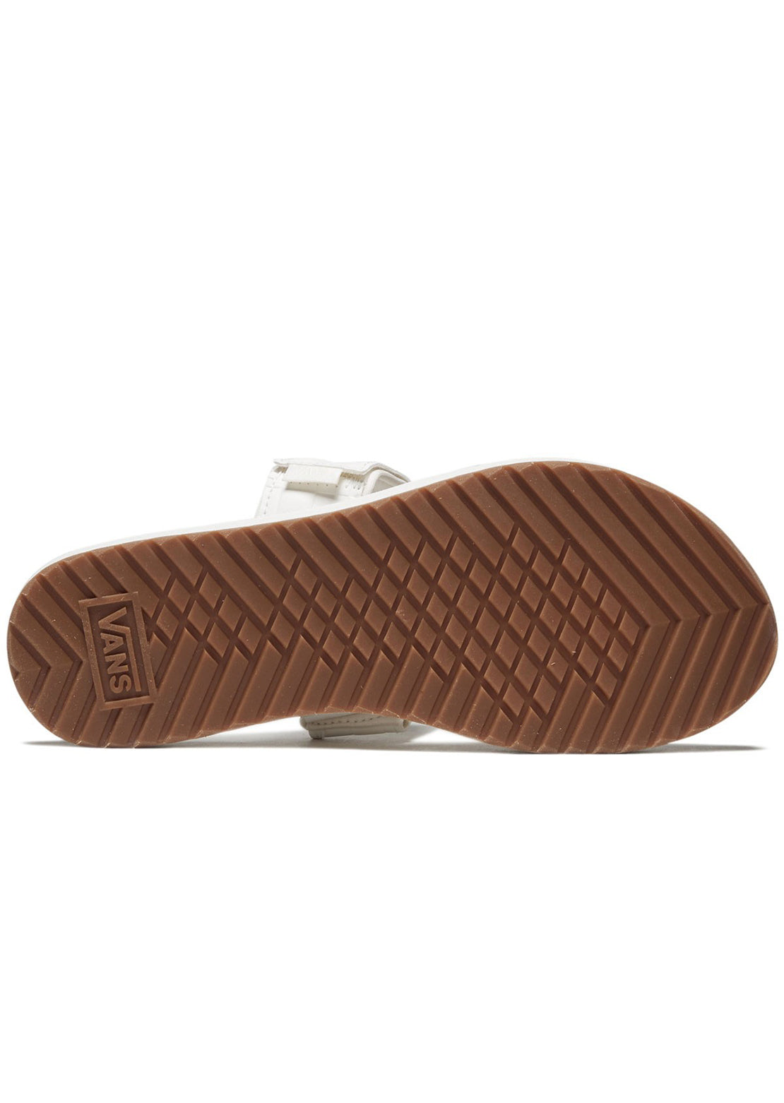 Vans Women&#39;s Cayucas Slide Sandals (Leather Emboss) Marshmallow
