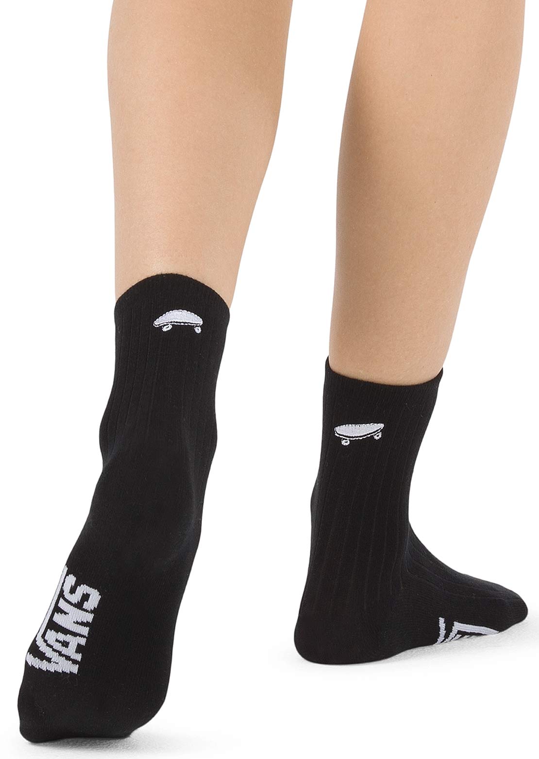 Vans Women&#39;s Kickin It Crew Socks Black