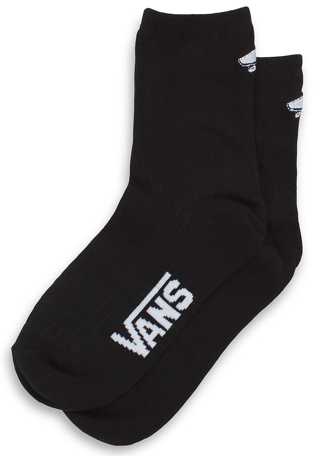 Vans Women&#39;s Kickin It Crew Socks Black