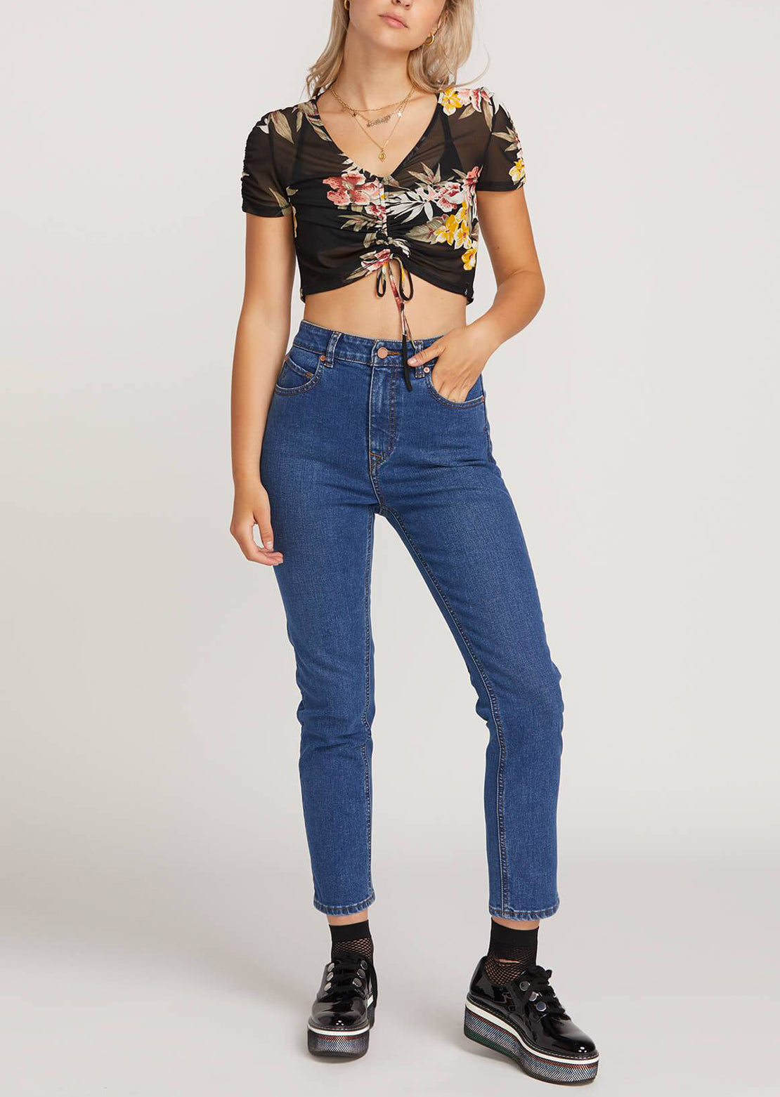 Volcom Women’s VOL Stone Jeans Harbor Blue