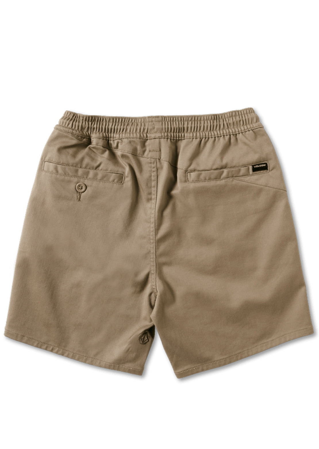 Volcom Junior Frickin Elastic Chino Shorts Khaki