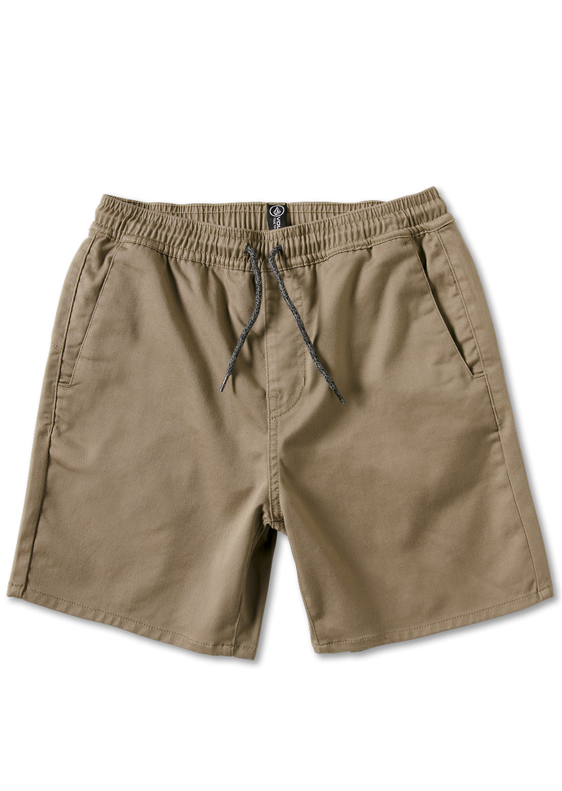 Volcom Junior Frickin Elastic Chino Shorts Khaki