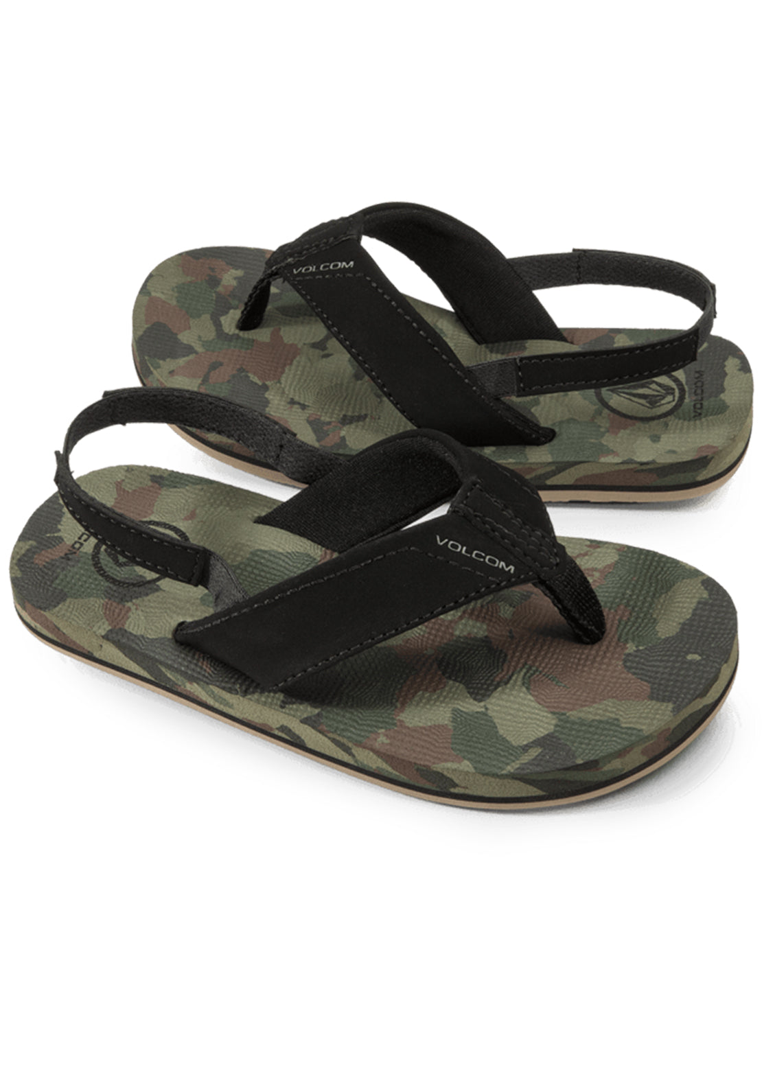 Volcom Junior Victor Little Sandals Dark Camo