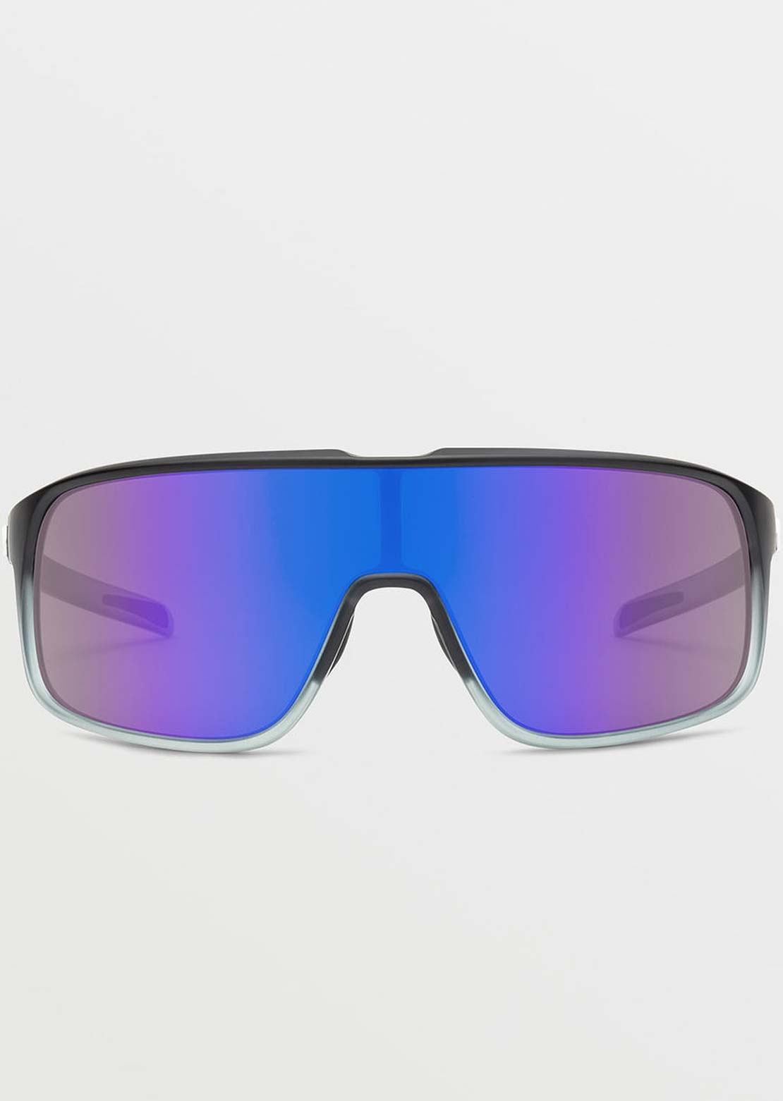  Volcom Macho Sunglasses Matte Black Clear Fade/Gray Blue Mirror