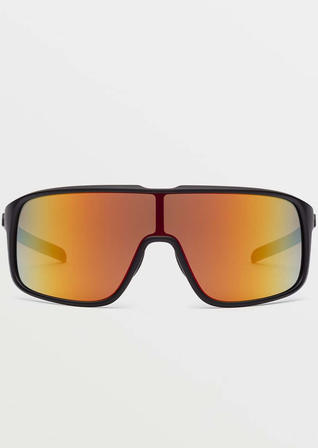 Volcom Macho Sunglasses Matte Black/Gray Red Mirror