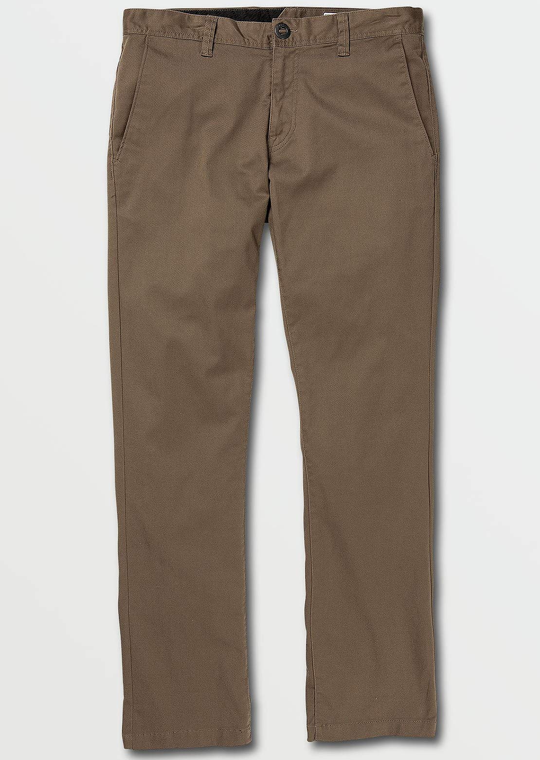Volcom Men&#39;s Frickin Modern Stretch Chino Pants Mushroom