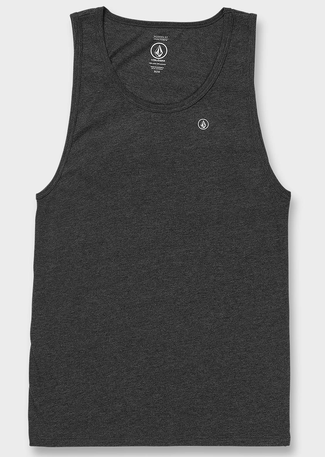 Volcom Men's Solid Heather Tank Dark Black Heather