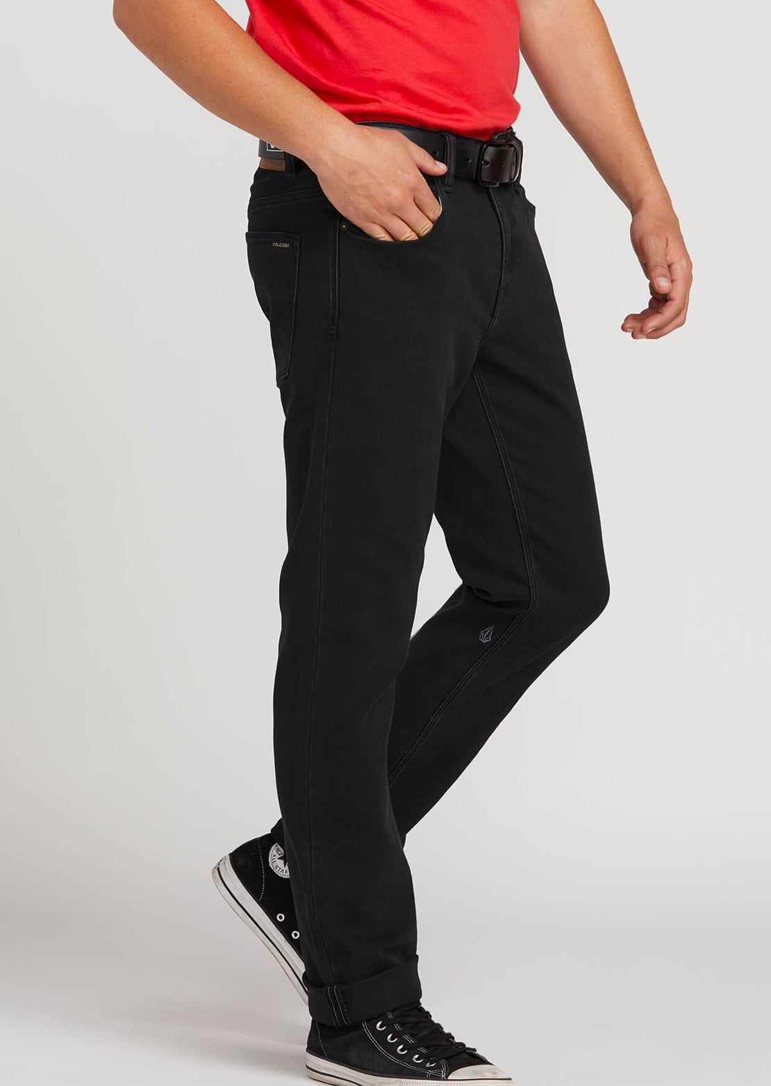 Volcom Men’s Solver Jeans Blackout