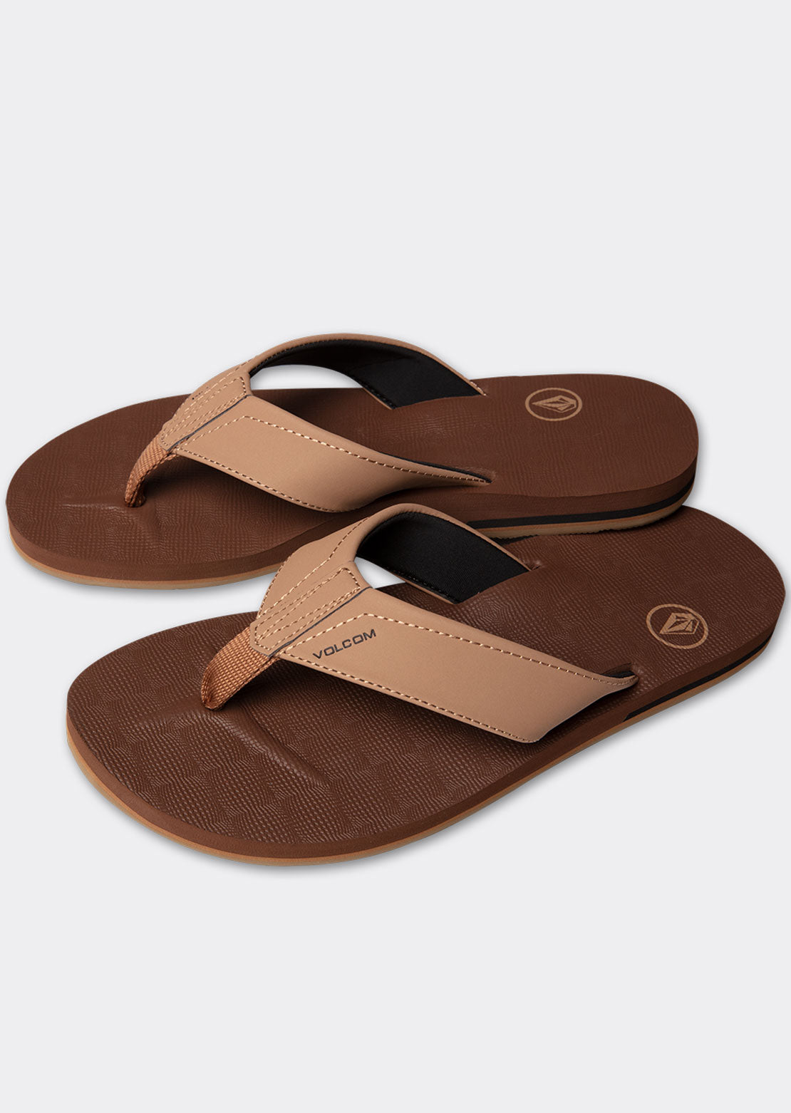 Volcom Men&#39;s Victor Sandals Brown Khaki