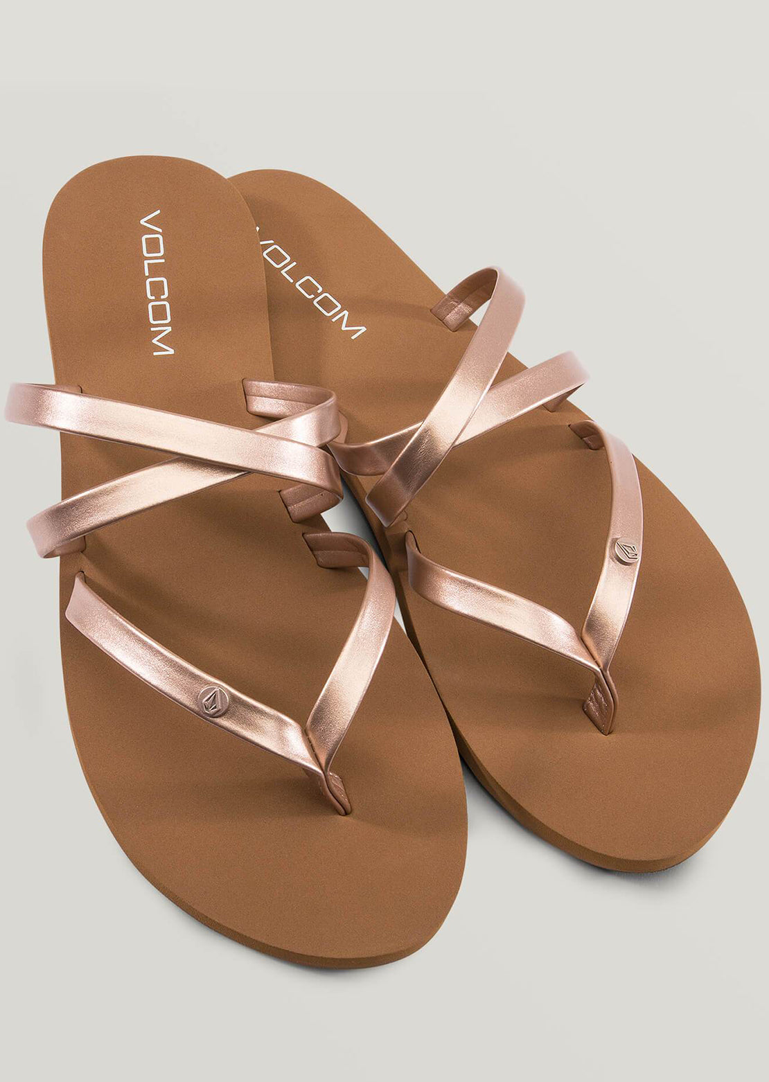 Volcom Women&#39;s Easy Breezy II Sandals Rose Gold
