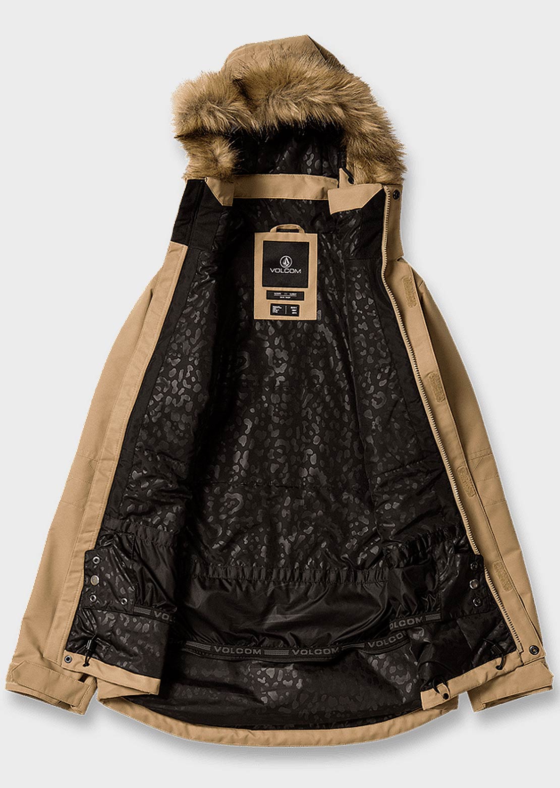 Volcom Women's Fawn INS Jacket Dark Khaki