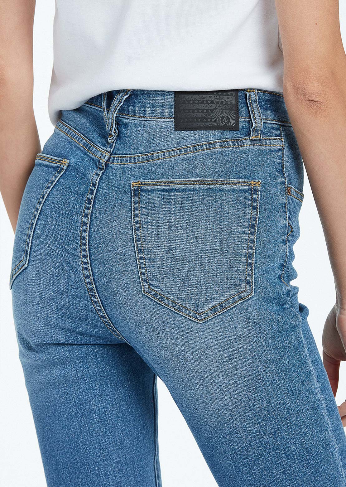 Volcom Women&#39;s Liberator High Rise Jeans Jasper Blue