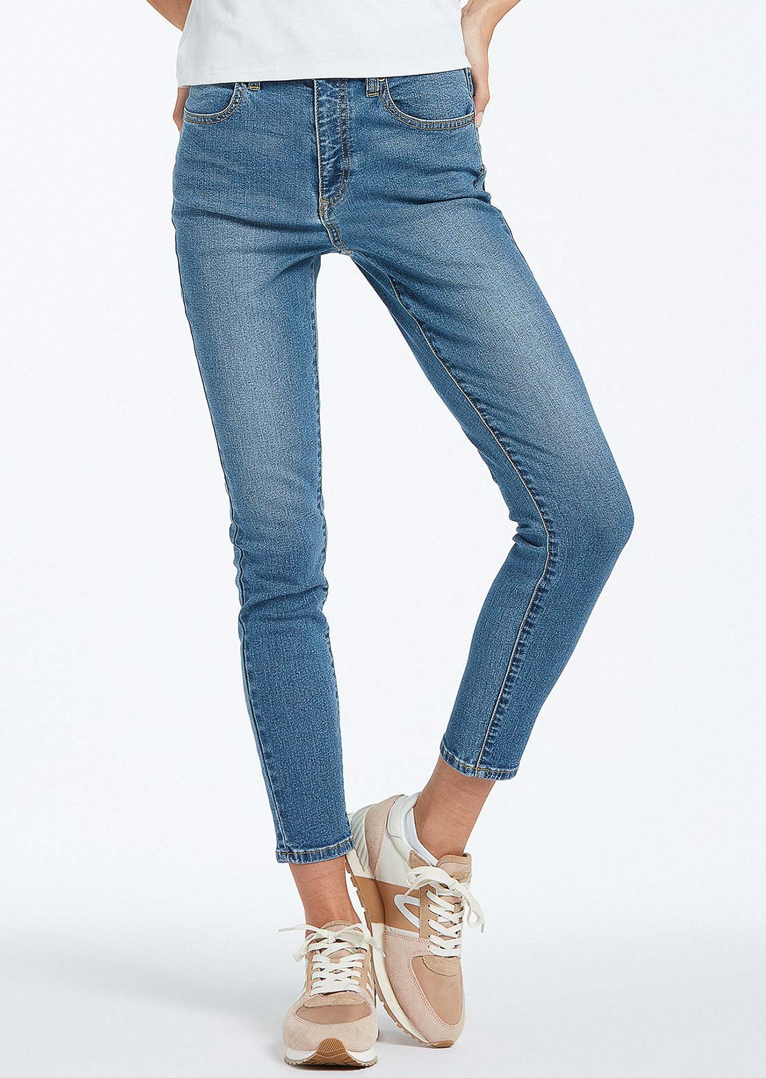 Volcom Women&#39;s Liberator High Rise Jeans Jasper Blue