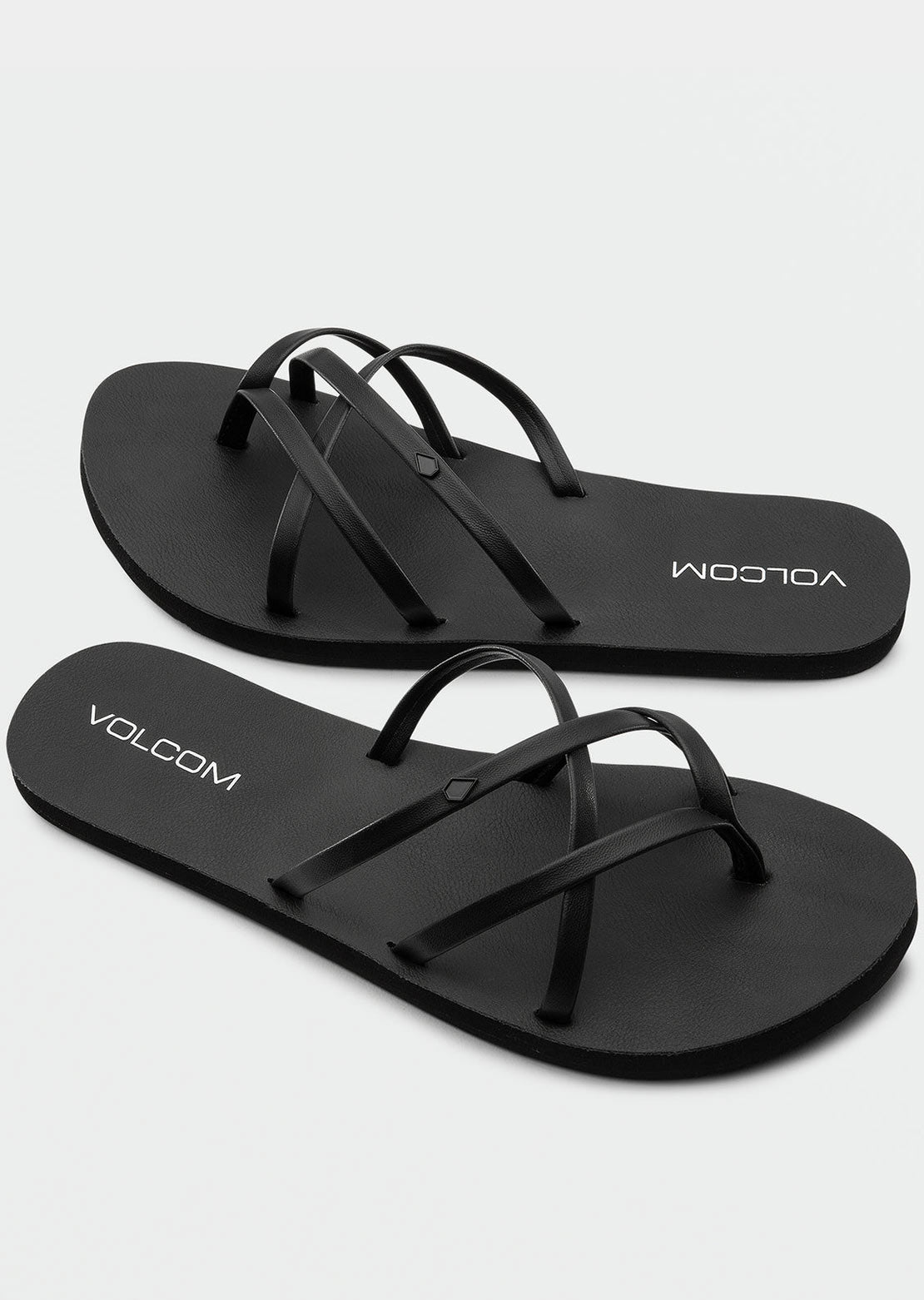 Volcom Women's New School II Sandals Black Out