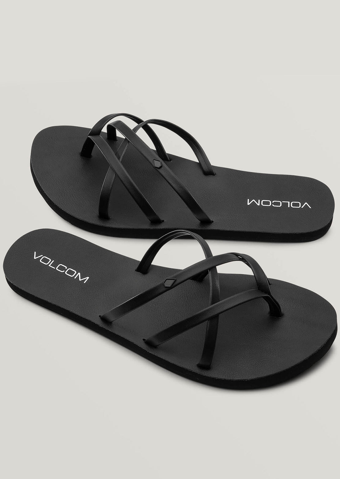 Volcom Women&#39;s New School II Sandals Blackout