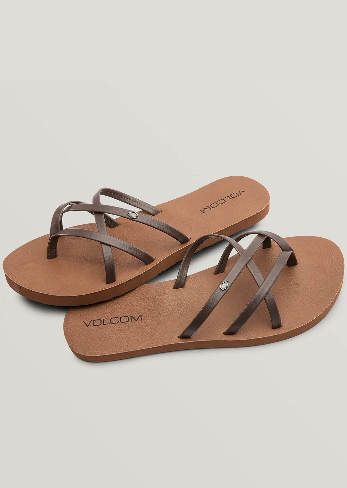 Volcom Women&#39;s New School II Sandals Brown