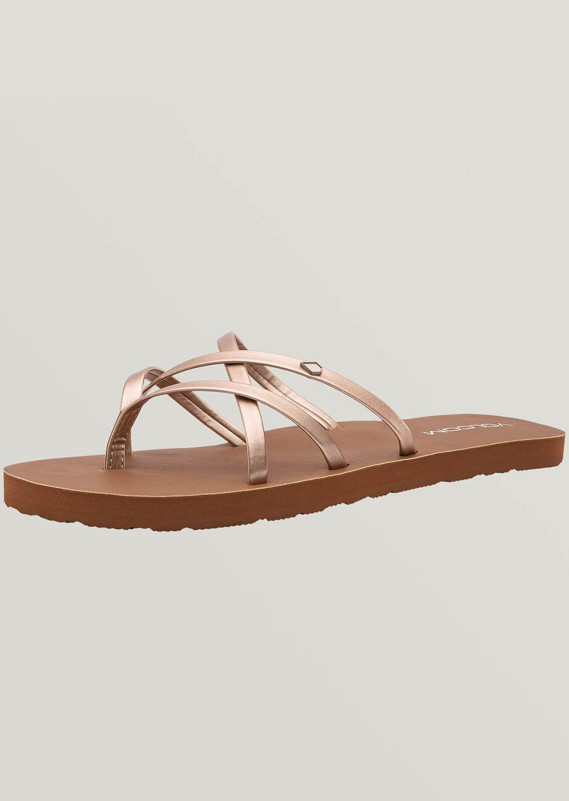 Volcom Women&#39;s New School II Sandals Rose Gold