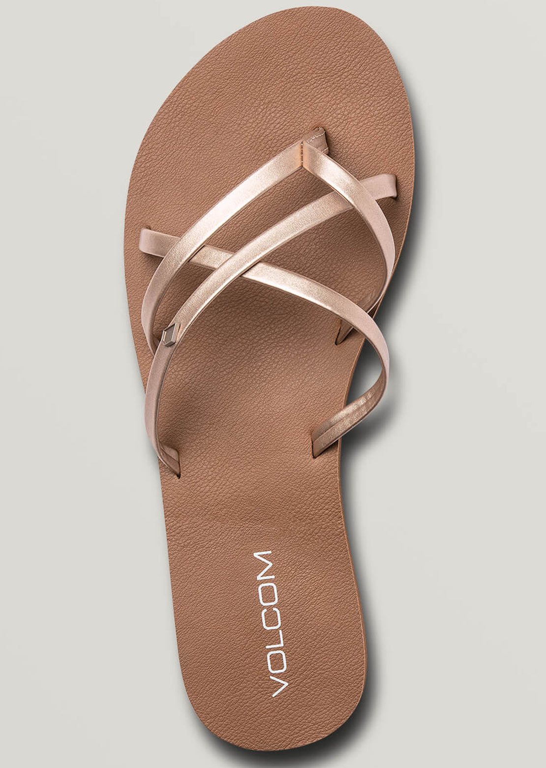 Volcom Women&#39;s New School II Sandals Rose Gold
