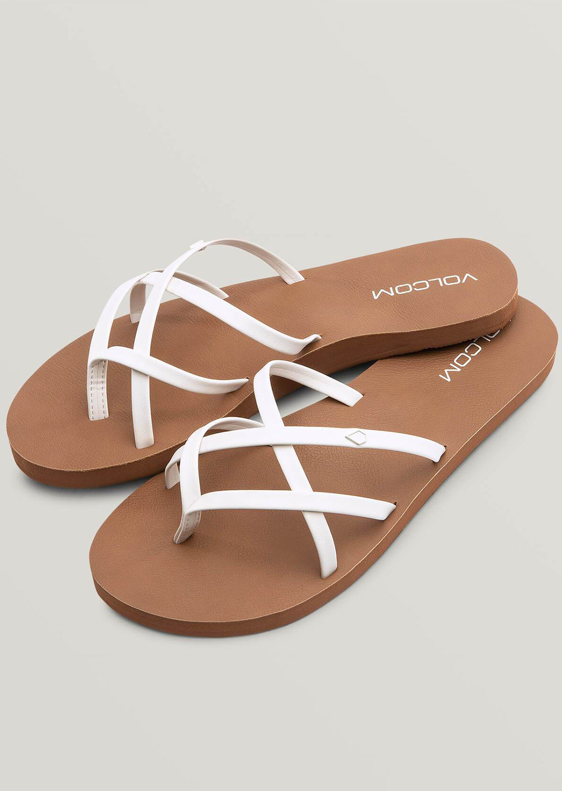 Volcom Women&#39;s New School II Sandals White
