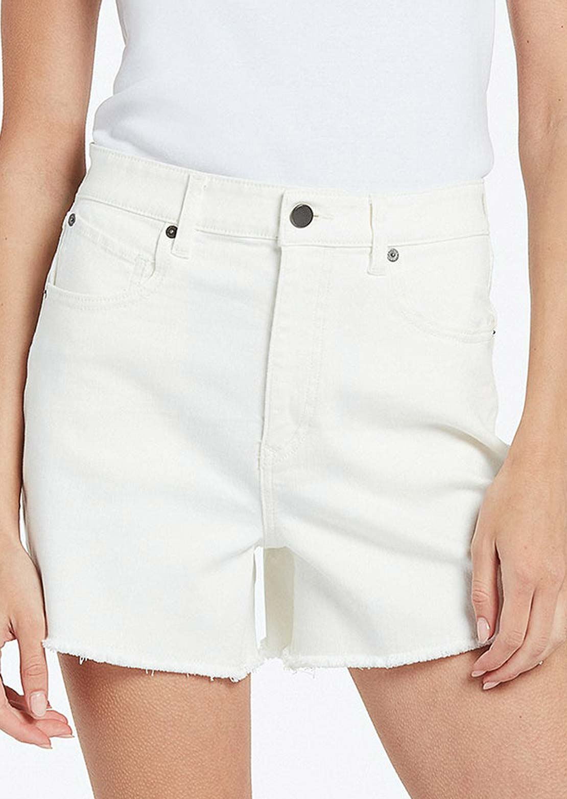 Volcom Women&#39;s STN Step Hirise Shorts Star White