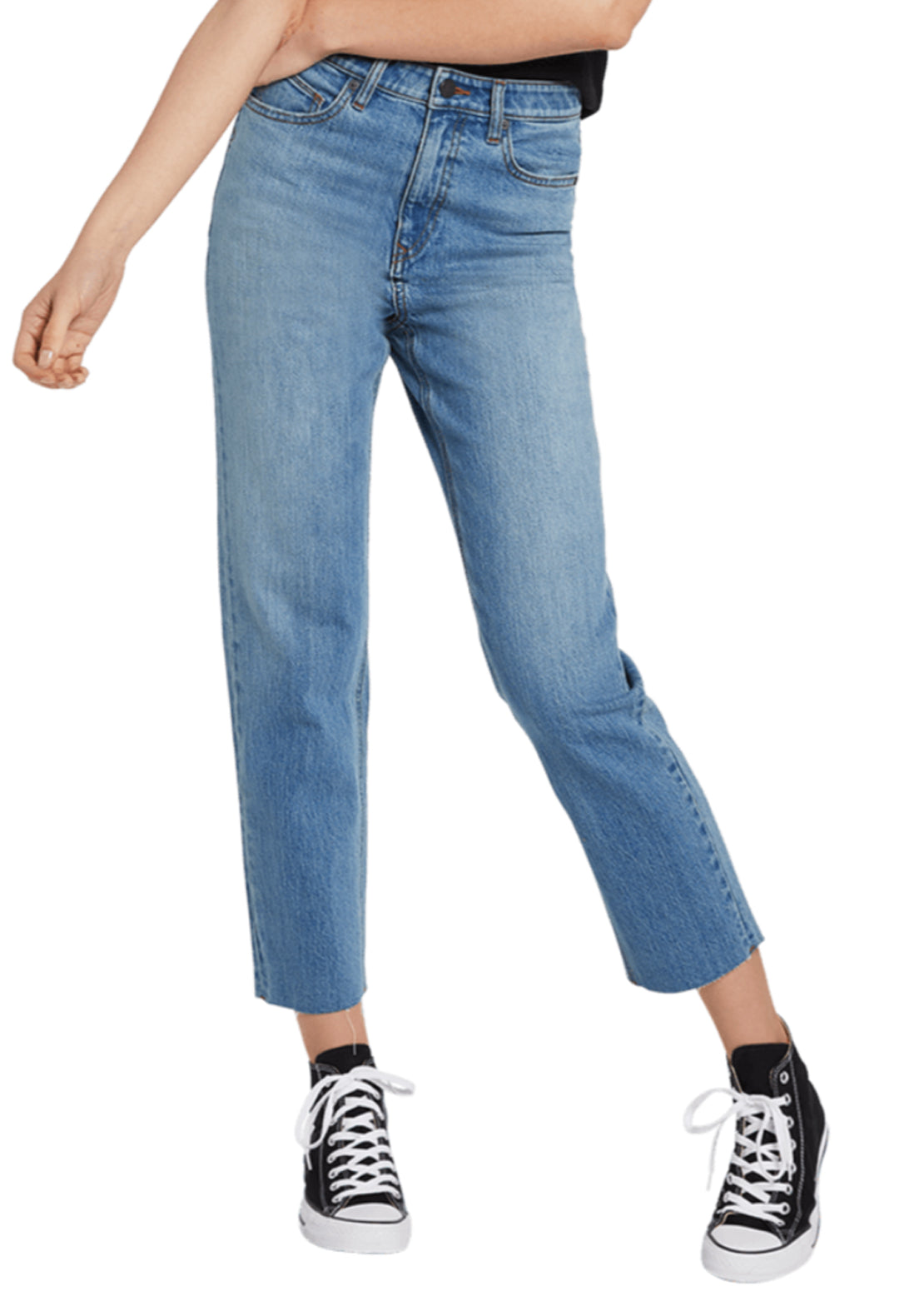 Volcom Women&#39;s Stoned Straight Jeans Ash Blue