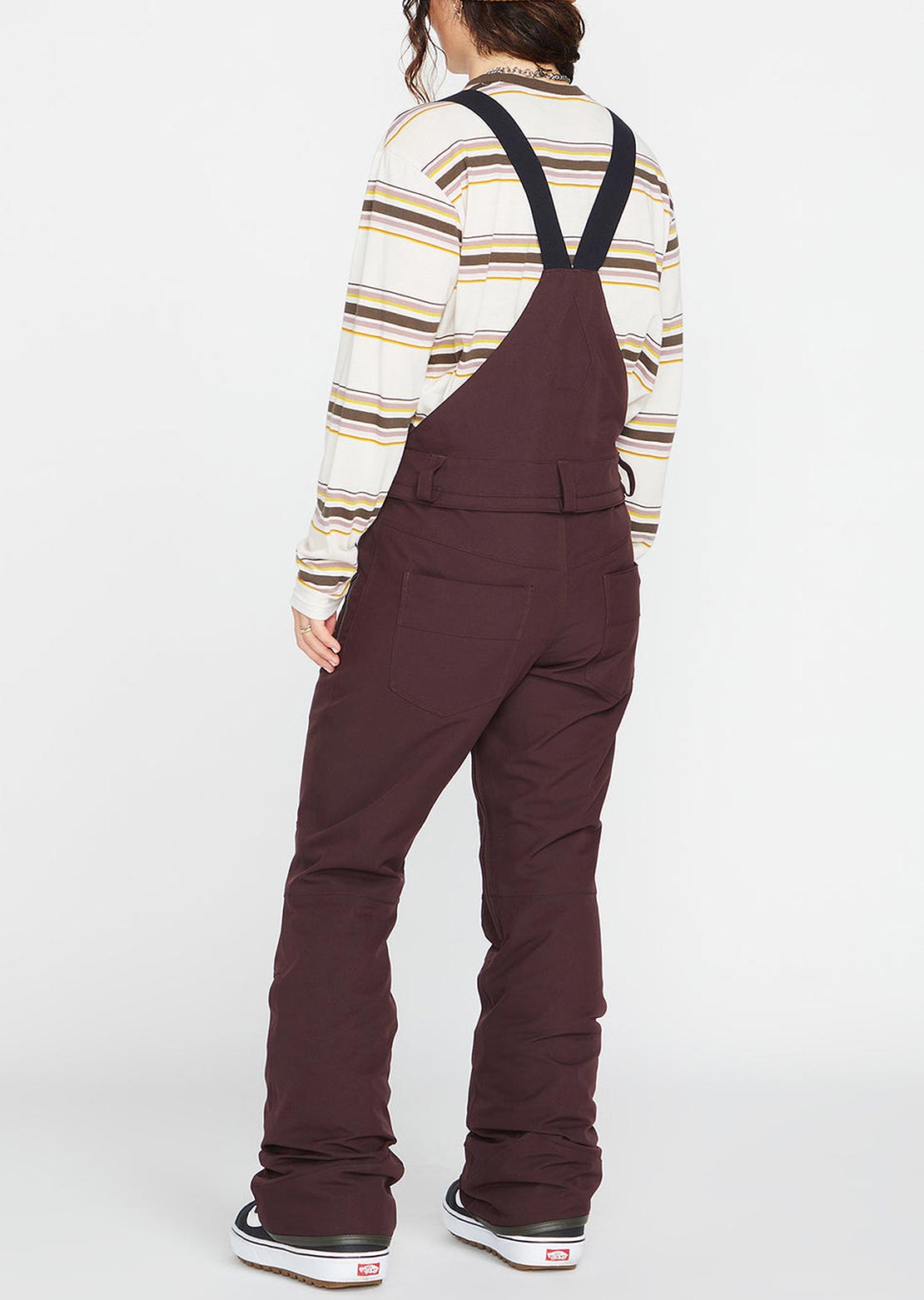 Volcom Women&#39;s Swift Bib Overall Black Plum