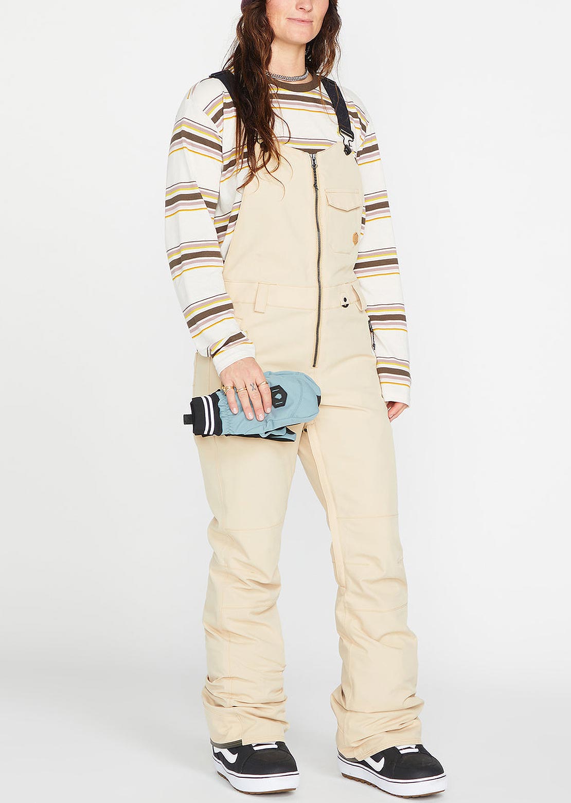 Volcom Women&#39;s Swift Bib Overall Sand