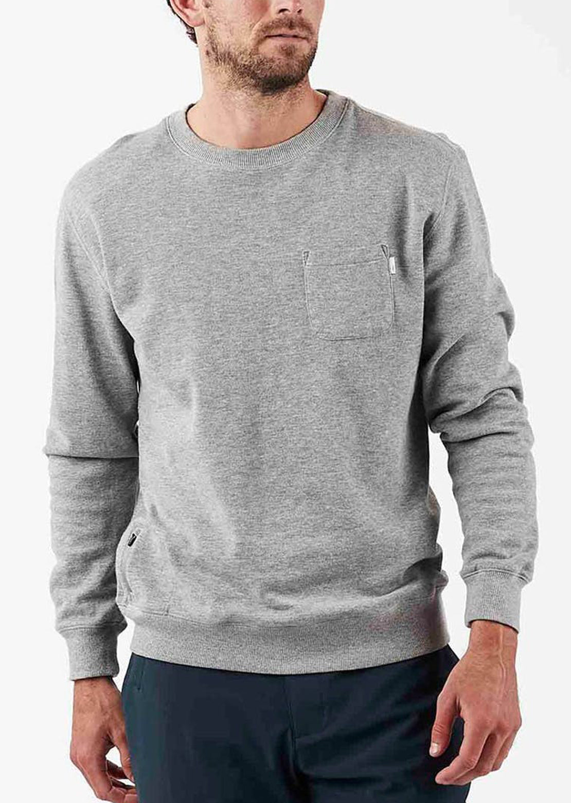 Vuori Men&#39;s Jeffreys Pullover Sweater Heather Grey