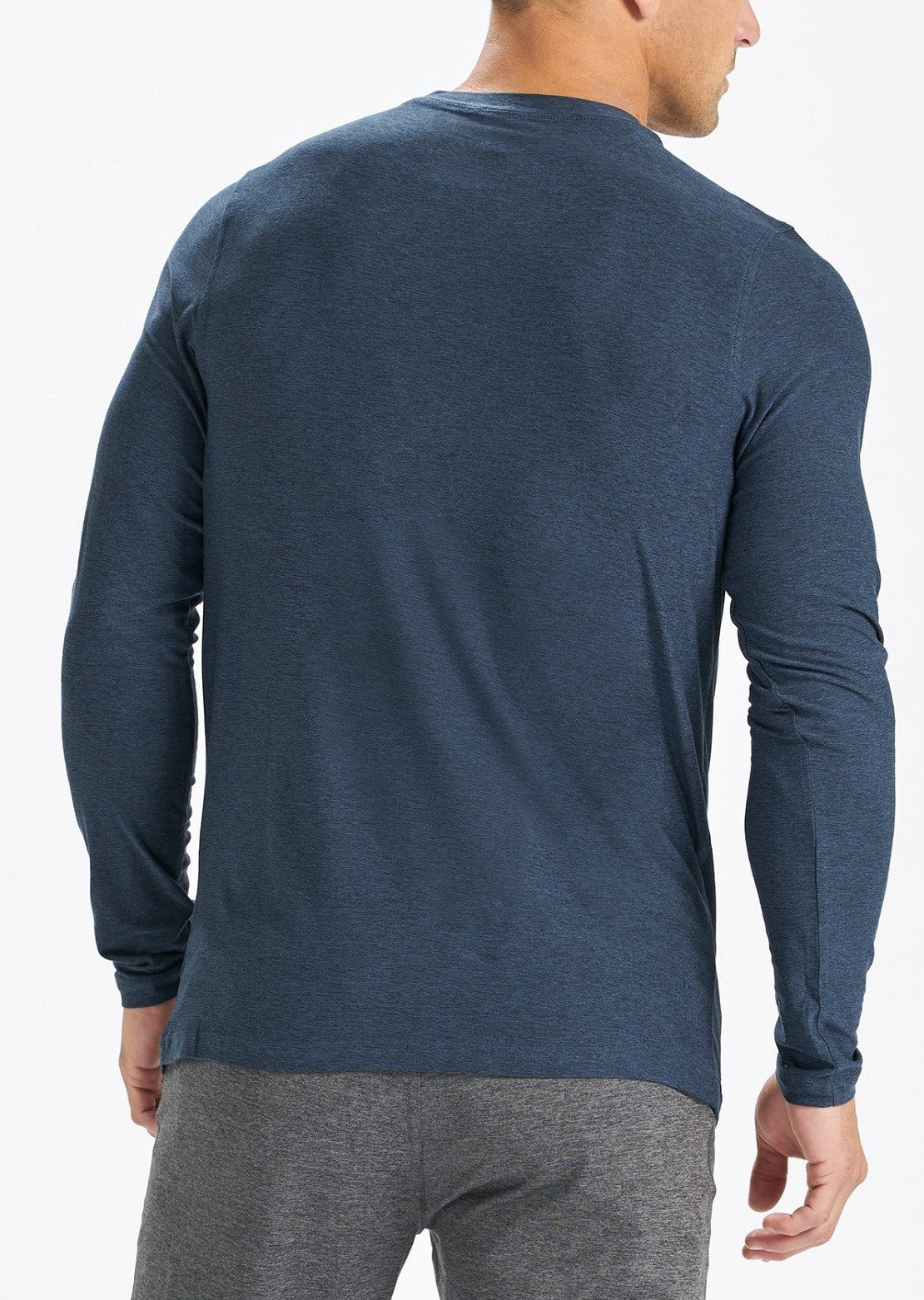 Vuori Men&#39;s Strato Tech Longsleeve Navy Heather V178 