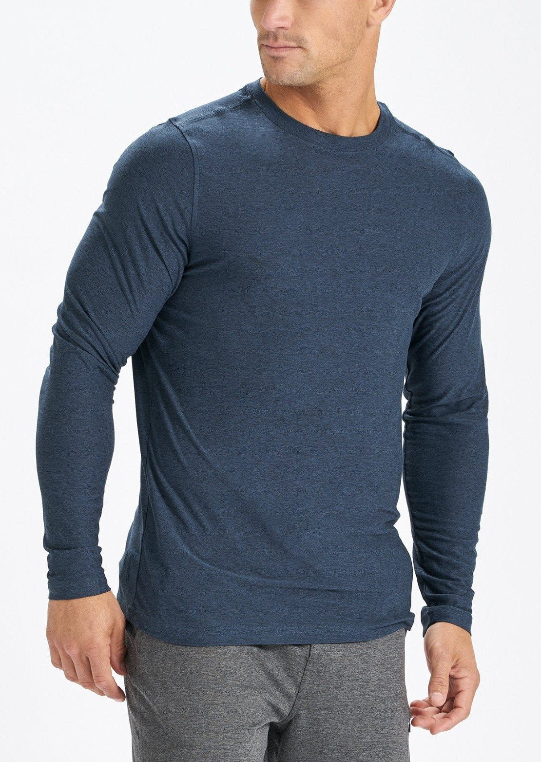Vuori Men&#39;s Strato Tech Longsleeve Navy Heather V178